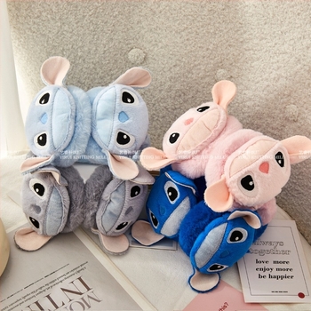 Зимни детски анимационни Stitchai топли наушници, плюшени студоустойчиви, антифриз, удебелени, топли, за защита на ушите