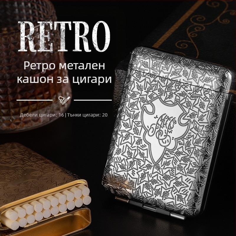 YF-852 Нова винтидж триотворена цигарена кутия Бирмингам Кървава баня Гангстер Шебир Метална триотворна ръчно изработена кутия