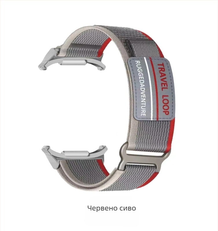 Подходящ за Samsung Galaxy Watch7Ultra Двусекционна каишка Wild Trail от найлон с велкро, дишаща спортна каишка