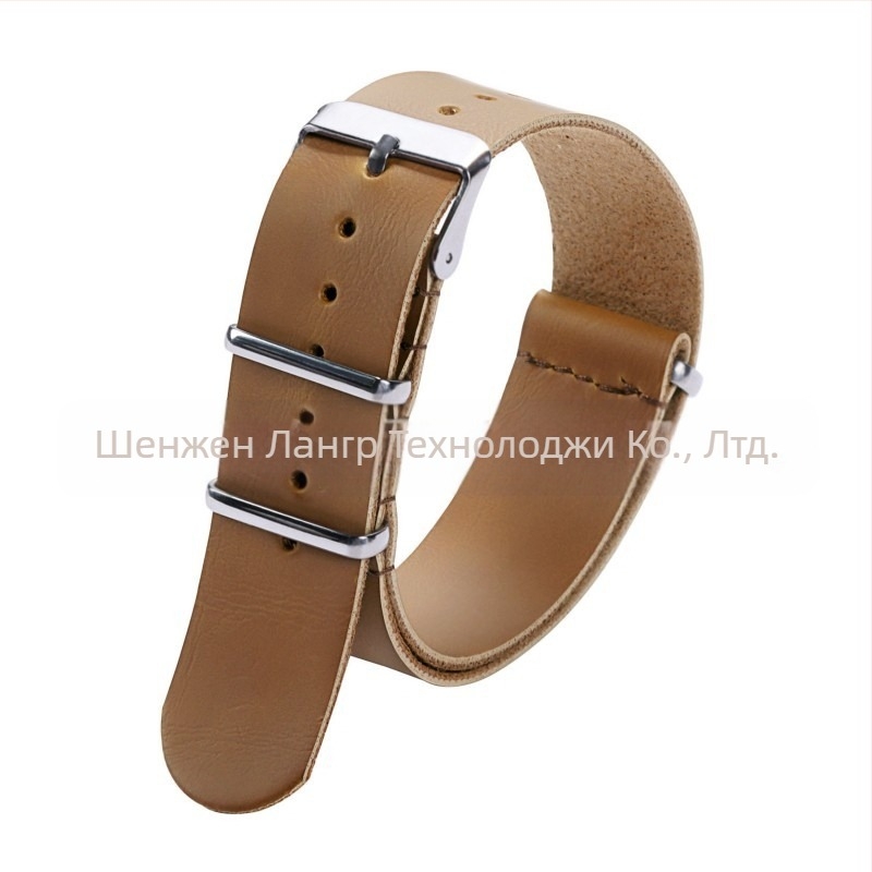 Винтидж каишка от имитация на кожа, PU, NATO a ZULU, мъжка каишка, 18/20/22/24 мм, черна, кафява, сребърна, катарама