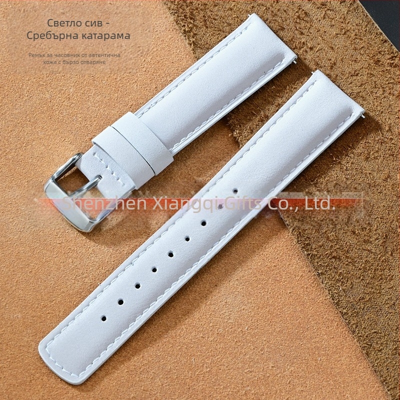 Amazon Explosions Супер мека каишка за глава, кожена, за диван, телешка кожа, бързо разглобяема, сурова кожена каишка за уши 20/22 мм