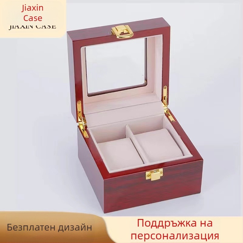 Фабрика на склад на едро 2-битова маслена боя спрей дървена кутия за прозорец за часовници кутия за съхранение кутия за бижута