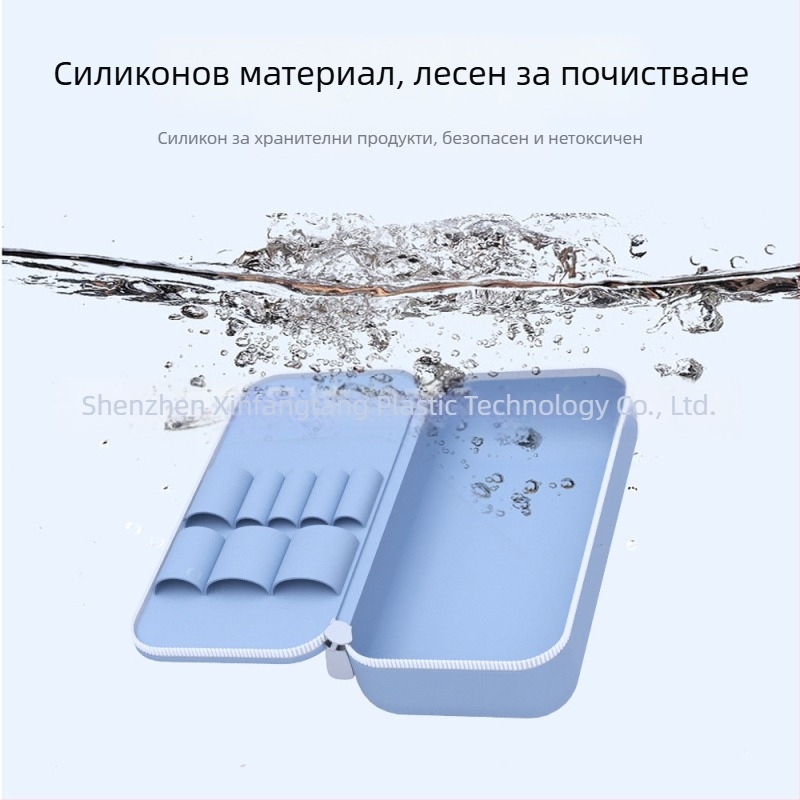 Проста силиконова козметична чантичка за пътуване, удобна за голям капацитет, чанта за съхранение на продукти за грижа за кожата, чанта за пране, съхранение на козметика и довършителни работи