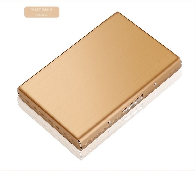 Нов калъф за карти от неръждаема стомана 2024, антимагнитен портфейл против кражба, мини прост, висококачествен калъф за карти от неръждаема стомана, комплект карти на едро