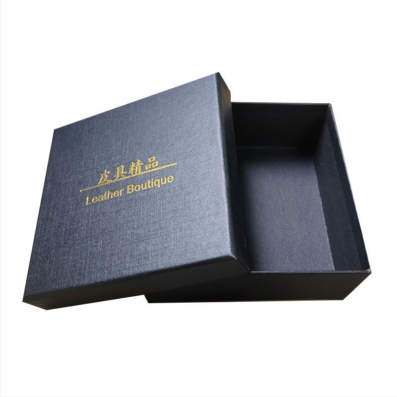 Универсална кутия за колан Черна кутия с капак от небето и земята, картонена опаковка, подаръчна кутия, квадратна бронзова бутикова кутия за колан на едро