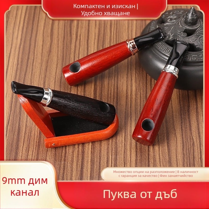 DHL Нова креативна 9 мм коминна тръба Aoko от дърво Лека преносима преносима масивна дървена малка тръба