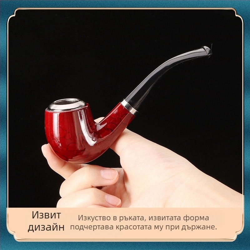 Гореща разпродажба на цигари за начинаещи, лула от смола с двойна употреба, класическа извита метална цигара, подвижна и миеща се директно на склад на едро