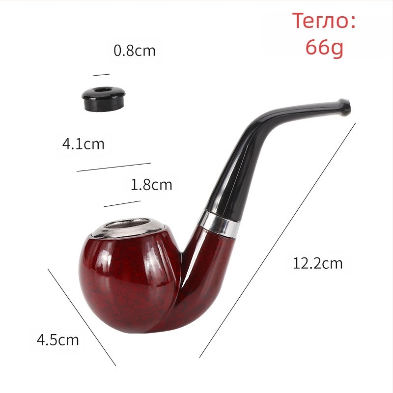 Гореща разпродажба на цигари за начинаещи, лула от смола с двойна употреба, класическа извита метална цигара, подвижна и миеща се директно на склад на едро