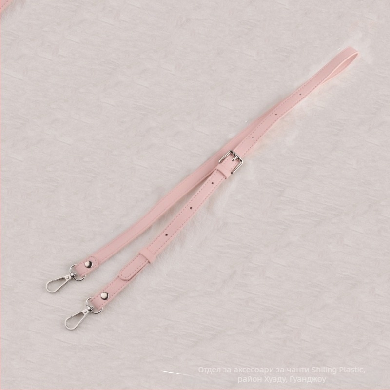 Обикновена чанта през рамо с резервна презрамка, плътен цвят, изкуствена кожа, регулируема презрамка без перфоратори, аксесоари за преоборудване