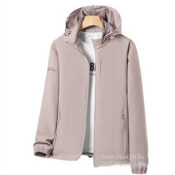 Пролетни и есенни мъжки и дамски якета, тънки ветроустойчиви и водоустойчиви якета за двойки с голям размер, ежедневни якета за планинарство