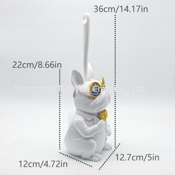Трансграничен нов френски булдог държач за тоалетна четка, креативни орнаменти за баня, горещо продавана декорация за дома от смола в скандинавски стил