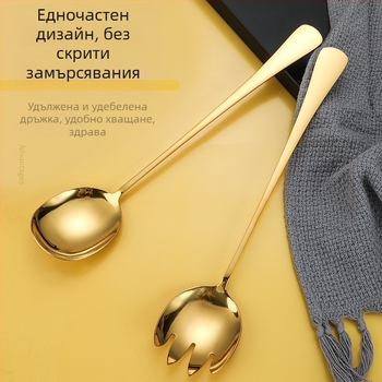 Чинии от неръждаема стомана, лъжица, бюфет, обществен, по-дълги чинии, лъжица, домакинство, хотел, обществен, лъжица, лъжица за салата, вилица за салата