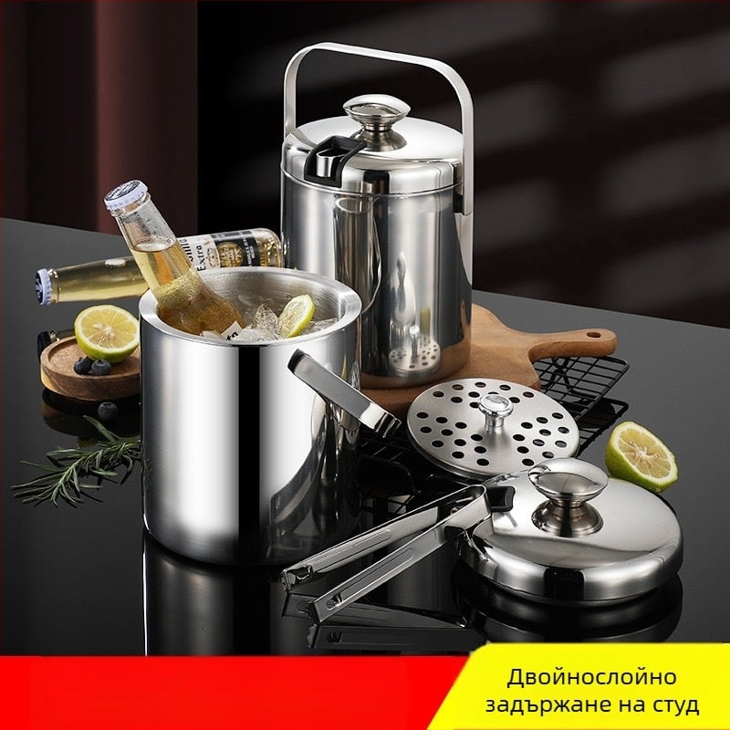 Фабрика директно от неръждаема стомана 304 материал двуслоен KTV кофа за лед преносима кофа за бира шампанско бар кофа за вино