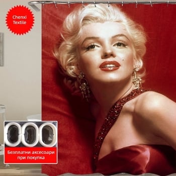 Нова персонализирана модна красота Дигитален печат Завеса за баня Плат от полиестер Водоустойчива завеса за душ на едро