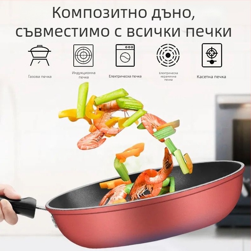 Тиган с незалепващо покритие, домашен омлет, палачинка, стек, тиган с незалепващо покритие, газов котлон, тиган за палачинки, индукционна печка