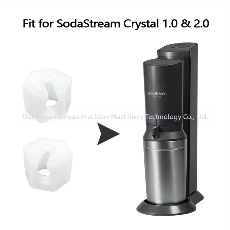 Резервни гайки за сода Cross-Border, 2 броя, прозрачно бели, подходящи за Sodastream Crystal 1.0 и 2.0