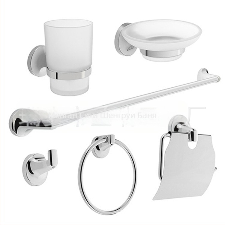 Комплект от шест части за висулка за кърпи за баня за хотели, държач за хартиени кърпи за баня за различни положения