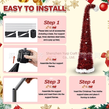 Новата крива елха на Amazon - 1,5 м, огнеупорна, кестенява, с извита шия, украса за коледно парти в двора