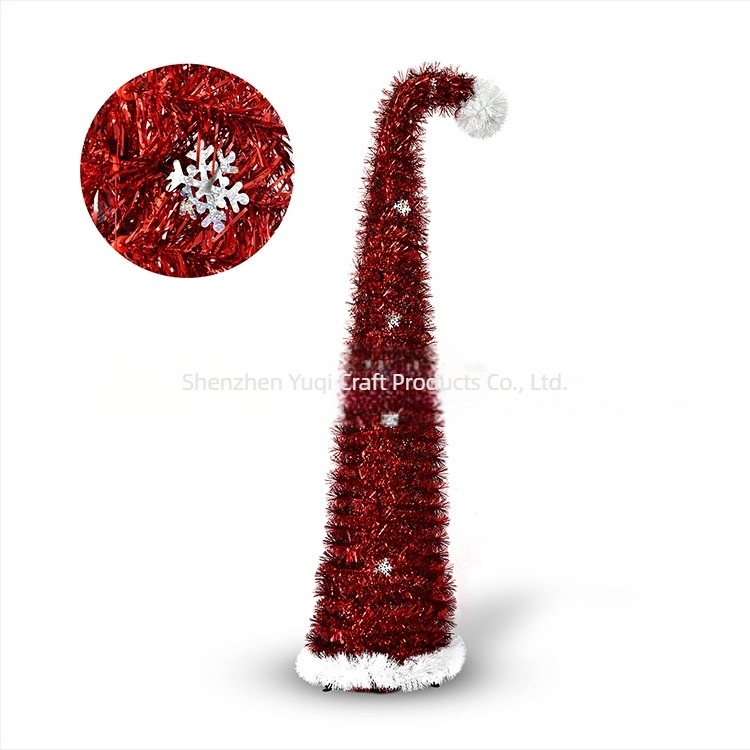 Новата крива елха на Amazon - 1,5 м, огнеупорна, кестенява, с извита шия, украса за коледно парти в двора