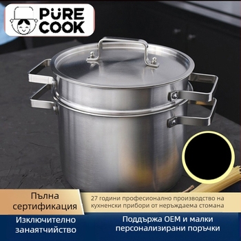 Трансгранична удебелена многофункционална тенджера за паста от неръждаема стомана, бланширана вода, тенджера за пържен ориз без покритие, тенджера за супа, универсална печка