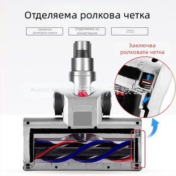Подходящ за аксесоари за прахосмукачки Dyson, четка за под, глава с електрическа всмукателна глава V7V8V10V11