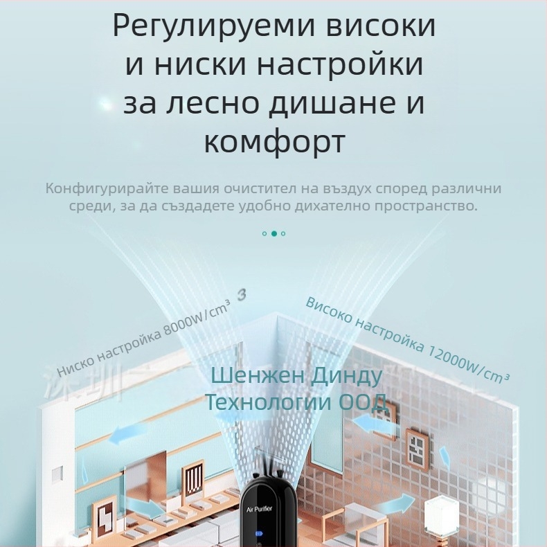 Премахване на формалдехид за кола, домакинска антиалергична стерилизация, износ, висящ на врата, отрицателен йонен пречиствател на въздух за премахване на пасивно пушене