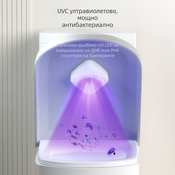 Ултравиолетова лампа за дезинфекция на тоалетни, хотел, хотел, домашен стерилизатор за баня, интелигентен стерилизатор за тоалетни