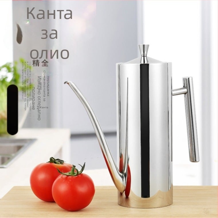 304 неръждаема стомана масло съд за кухненско масло съд за консервирано масло бутилка кухненски домакински непропусклив масло съд европейски стил масло съд оцет масло бутилка