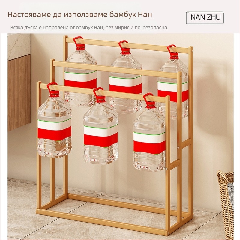 Закачалка за кърпи за баня, тоалетна, бамбукова, закачалка за панталони, закачалка за съхранение на кърпи за баня, подвижна, стояща на пода, проста