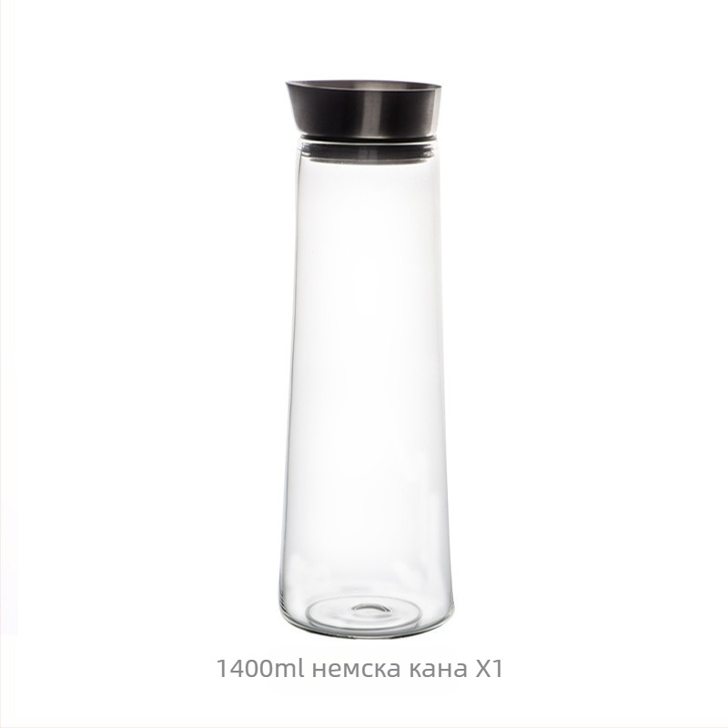 Високо боросиликатна датска кана за домакинско стъкло, кана с голям капацитет, кана за студена вода, подходяща за чайник, кана за сок