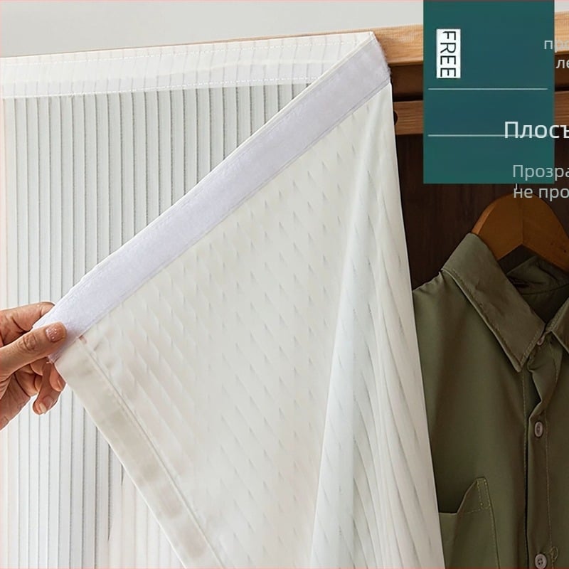 Трансгранична външна търговия Венецианска прежда Завеса Марлена завеса Велкро Монтаж без перфоратор Самозалепваща се Прозрачна Пропусклива Къса Марлена завеса