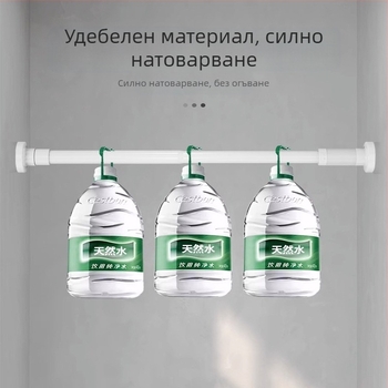 Телескопична пръчка без перфоратор, пръчка за завеса за душ, пръчка за завеса за балкон, пръчка за дрехи, опора за гардероб, телескопична пръчка за завеса за врата