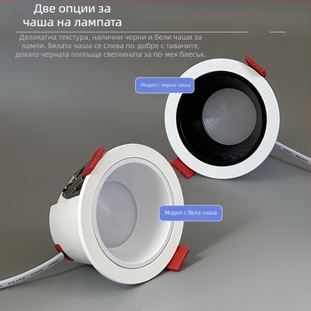 Пълноспектърна антирефлексна LED вградена безглава светлинна инженерна хотелска всекидневна домашен изцяло алуминиев таванен осветител