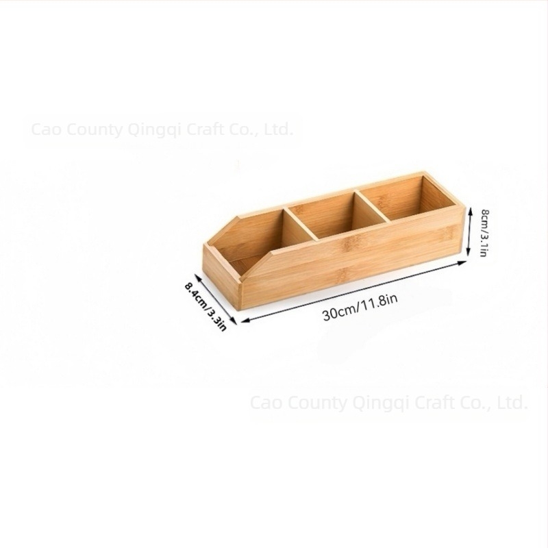 Кутия за съхранение на бамбукови пакетчета чай, издърпваща се кутия за кафе капсули, бамбукова и дървена кутия с чекмедже