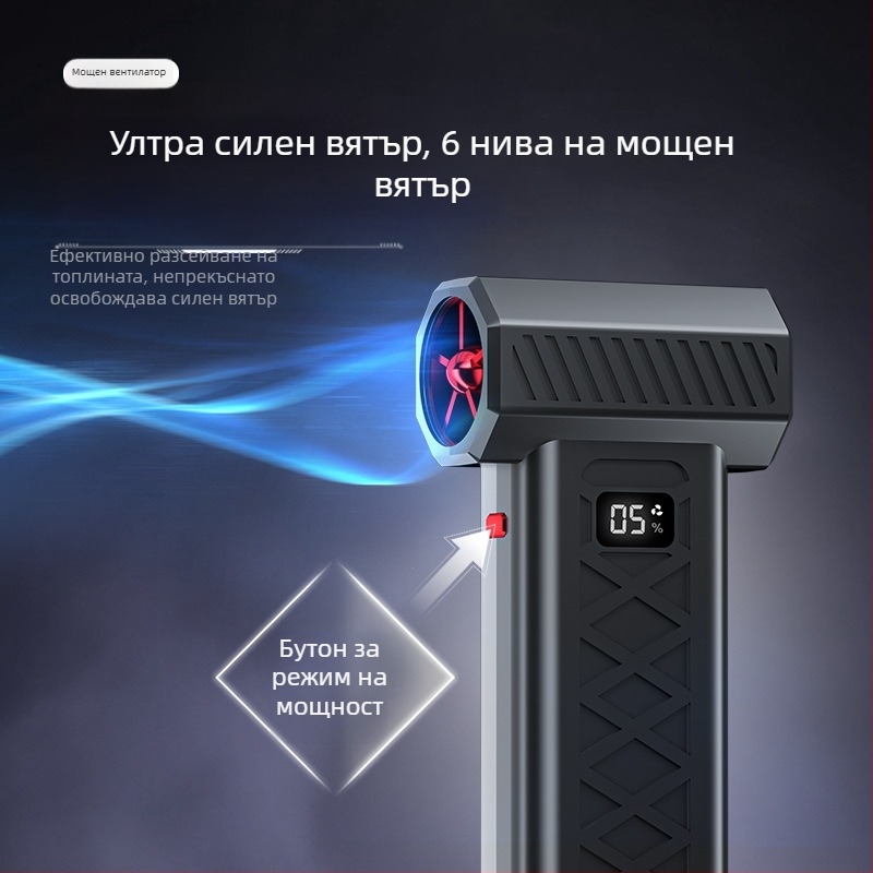 Нов трансграничен USB вентилатор с голям капацитет, висока скорост и висок вятър, LED цифров дисплей, супер практичен инструмент