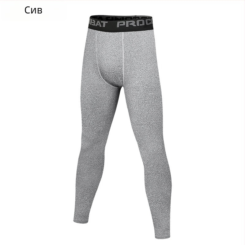 Тесни мъжки панталони, девет панталона, бягане, тренировка, баскетбол, клинове, високо еластични, бързосъхнещи панталони, спортни облекла, фитнес панталони на едро