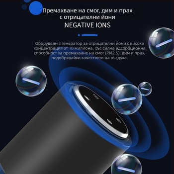 Figo 8-мо поколение интелигентен пречиствател на въздух за кола и друга стерилизация с отрицателни йони и озон, отстраняване на прах, кислороден бар за кола с формалдехид