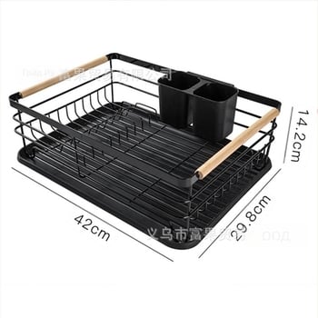 Разпродажба Кухненски съдове Поставка за отцеждане Еднослойна поставка за съхранение на съдове и клечки за хранене Поставка за довършителни работи Поставка за плот Поставка за прибори за хранене