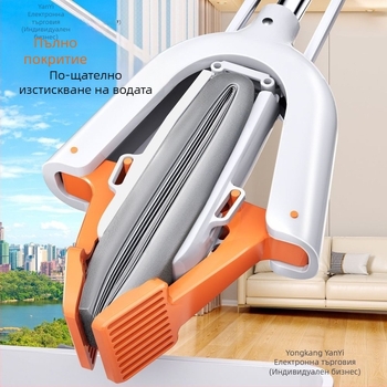 Нов гъбен моп 2025 Нов модел за домашна употреба, почистване в една стъпка, пране без ръце, сгъваем, водоабсорбиращ гъбен моп