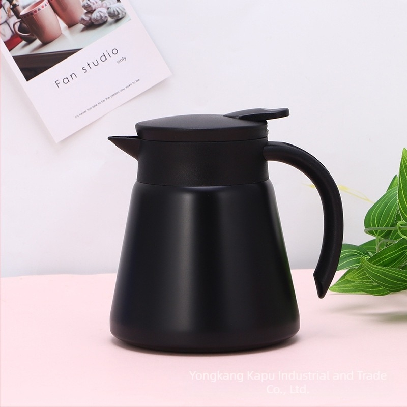 Нова кана за кафе от неръждаема стомана 304 с изолация, креативна преносима вакуумна кана, малка офис бутилка за гореща вода на едро