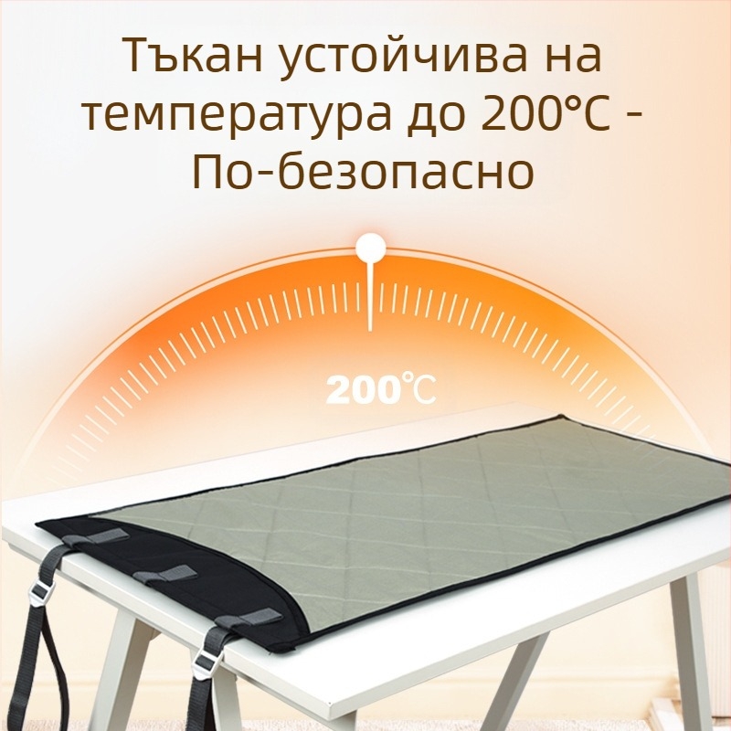Постелка за гладене за окачване на врата, гореща изолационна кърпа, постелка за гладене, преносима дъска за гладене, домакинска постелка за гладене, удебелена, сгъваема