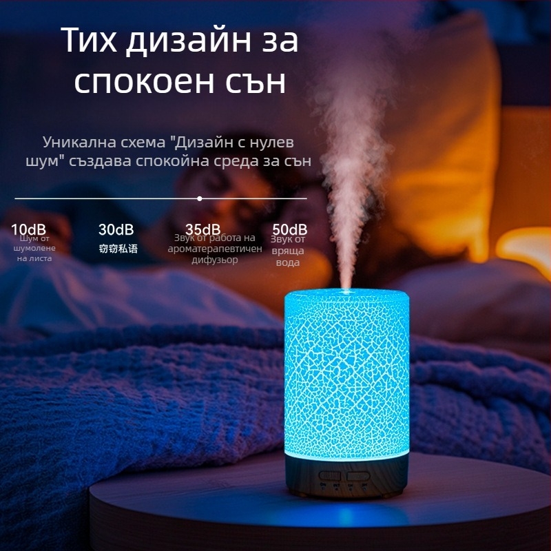 Цветен ултразвуков овлажнител за баня, настолен USB, домакински, с голям капацитет, спалня, малка настолна лампа, машина за ароматерапия