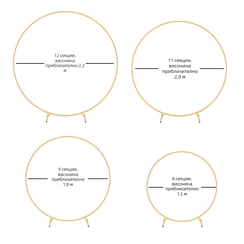 Комплект скоби за арка от железен пръстен с балони, единична тръбна скоба, сватбен фон, декоративна стойка, сватбена кръгла арка от балони
