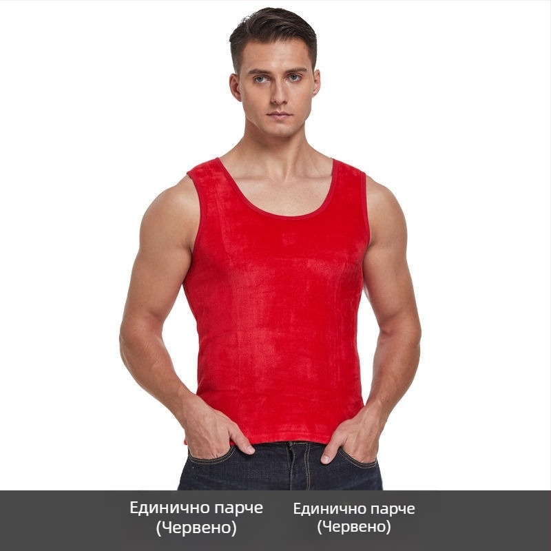 Двустранен кадифен мъжки кадифен удебелен мъжки термо жилетка, мъжка риза с долна част, есенно палто, долна част, риза