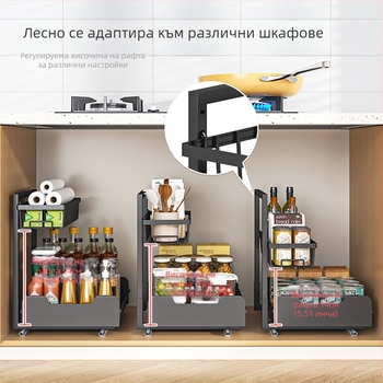 Трансгранична кухненска мивка Долен рафт за съхранение Кошница за съхранение Двупосочен водач Баня Тоалетен шкаф Многослойна кошница