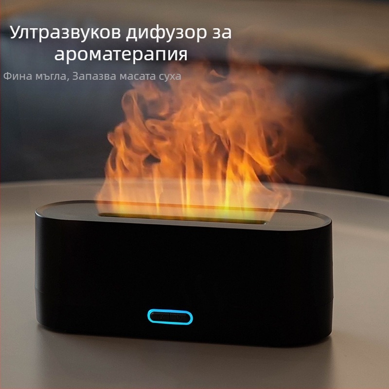 Нов трансграничен симулационен пламъчен ароматен дифузер, цветен овлажнител, USB настолен офис, домашен въздух, ароматно овлажняване