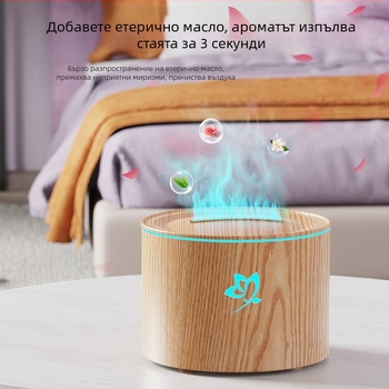 2025 Нова машина за симулация на пламъкова ароматерапия, домашен настолен компютър, машина за ароматерапия с роза, спалня, офис, голям овлажнител за обем на мъглата