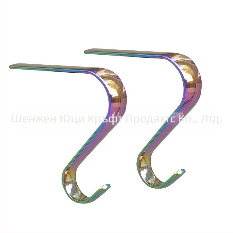 Коледна кука за коледен чорап от цинкова сплав, висяща елха, снежинка, метална кука за камина, декорация