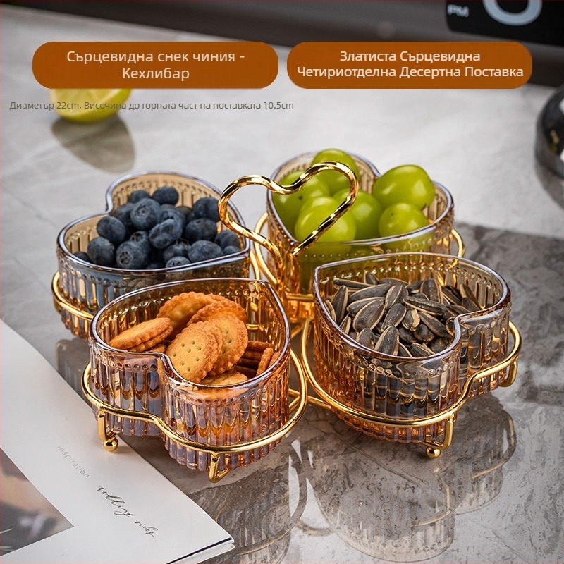 Плодова чиния Многослойна холна масичка Домакинска чиния за бонбони Рецепция Чиния за закуски Следобеден чай Закуски Леки луксозни орнаменти