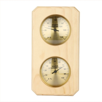 Механичен термометър и хигрометър, устойчив на висока влажност, борова рамка, сауна, специален измервател на температура и влажност